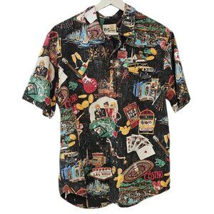 Reyn Spooner Mens Vegas, Casino, Button Down Shirt, Cotton Blend, Tailored, Sz M